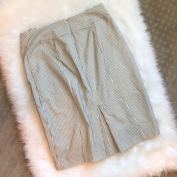 Anthropologie Cream and black stripe skirt - Picture 2 of 4
